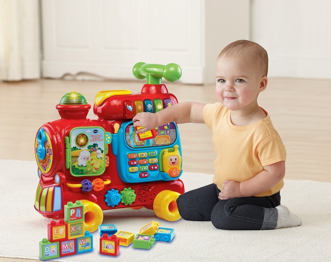 Vtech Train Walker BN VTech Sit-to-Stand 4-in-1 Ultimate Push & Ride On Alphabet Train ...
