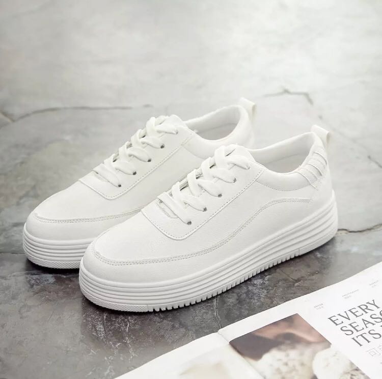 white shoes korean style