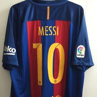 Retro Barcelona Home Soccer Jersey 2016/2017 Men Adult Messi #10