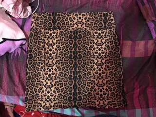 Cotton on leopard bandage skirt