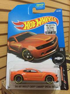 HOTWHEELS FACTORY SEALED 2017 CHEVY CAMARO (Special Edition)