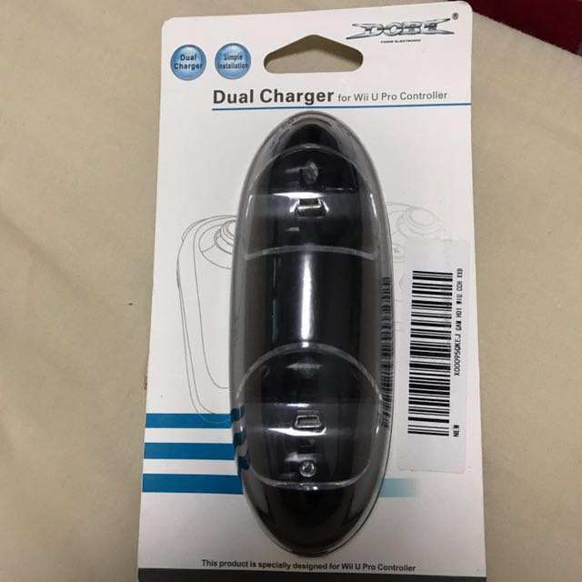 1 1 Dual Charger For Wii U Pro Controller Toys Games Video Gaming Gaming Accessories On Carousell