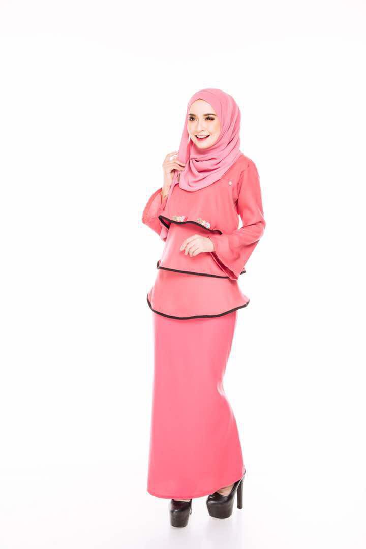 Baju Kurung Dolly Pink Magenta