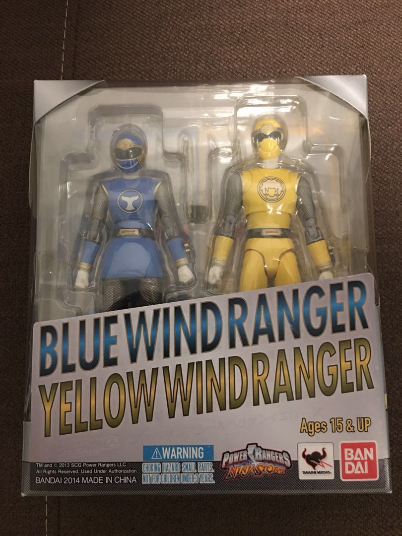 Bandai Tamashii Nations SH Figuarts Blue & Yellow Wind Ranger Set Power  Rangers Ninja Storm Action Figure