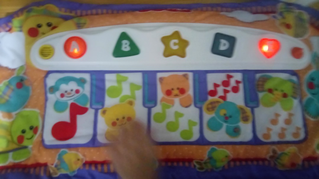 fisher price crib piano