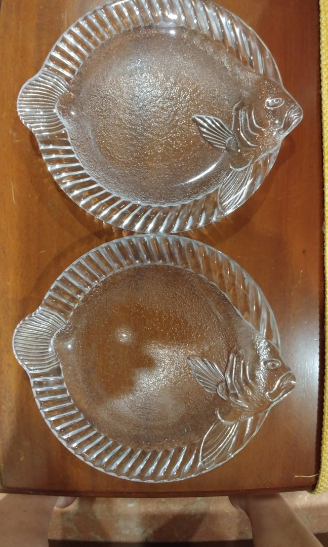 SOGA Crystal Fish Glass Plates, Furniture & Home Living, Home Decor
