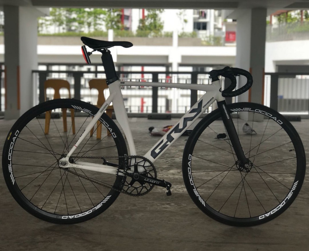gray bike