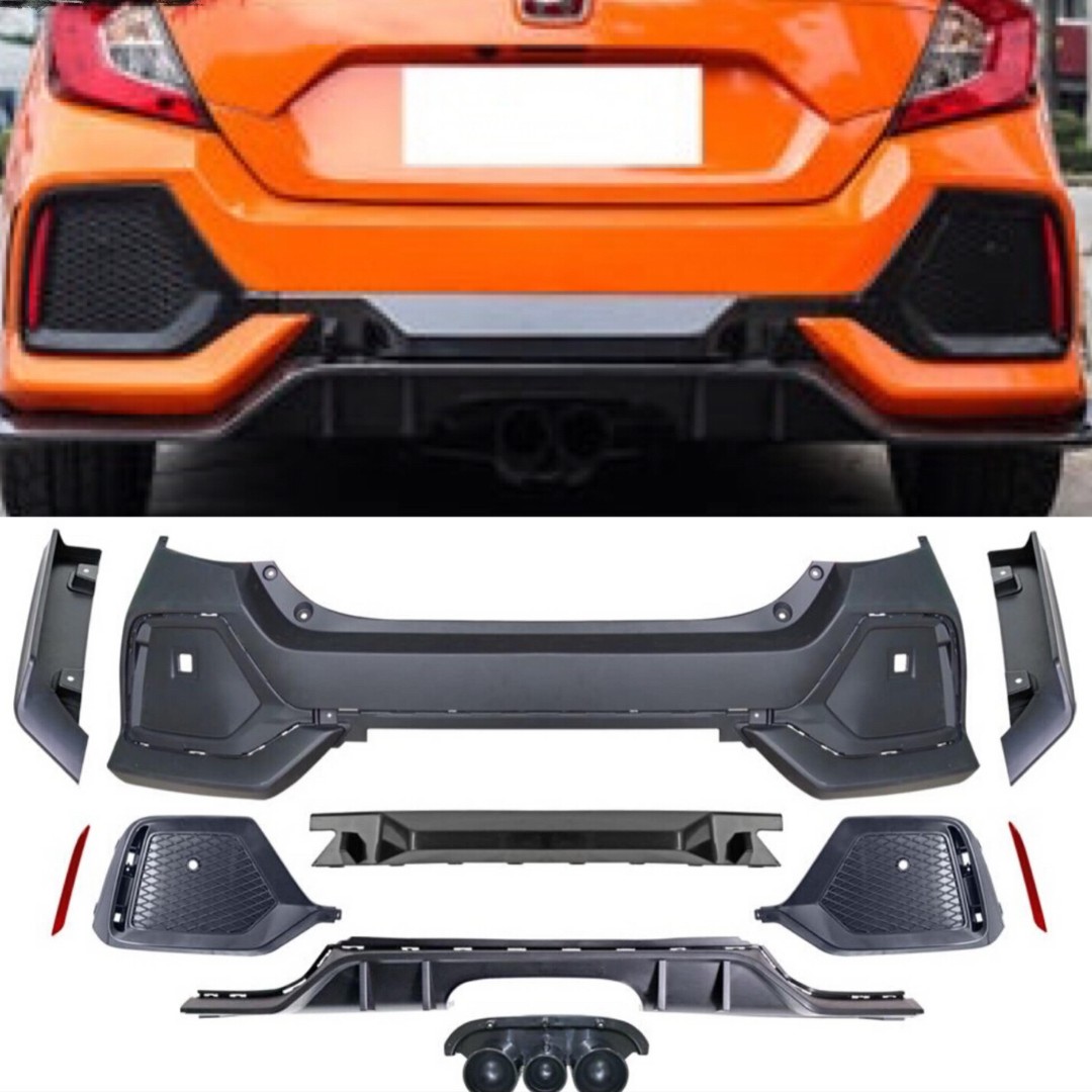 Honda Civic Fc Type R Rear Bumper Bodykit, Auto Accessories On Carousell