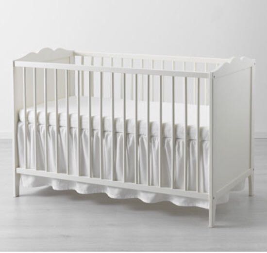 Ikea Hensvik White Baby Cot with Vyssa Mattress, Babies & Kids, Baby
