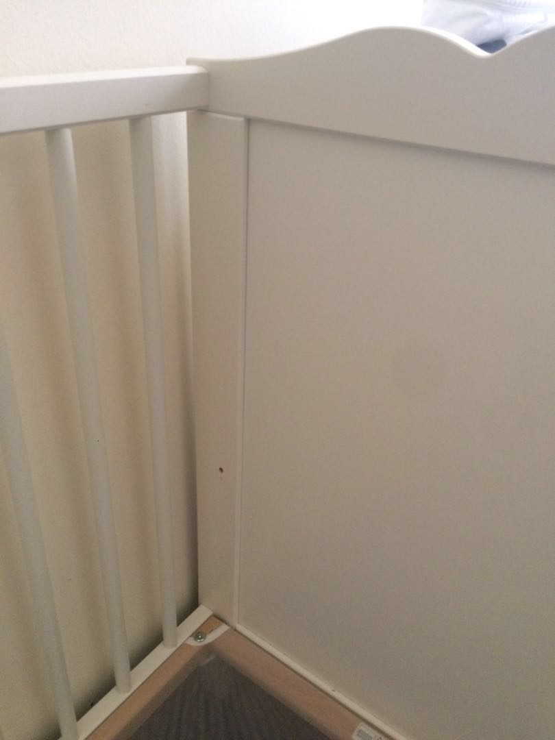 Ikea Hensvik White Baby Cot with Vyssa Mattress, Babies & Kids, Baby