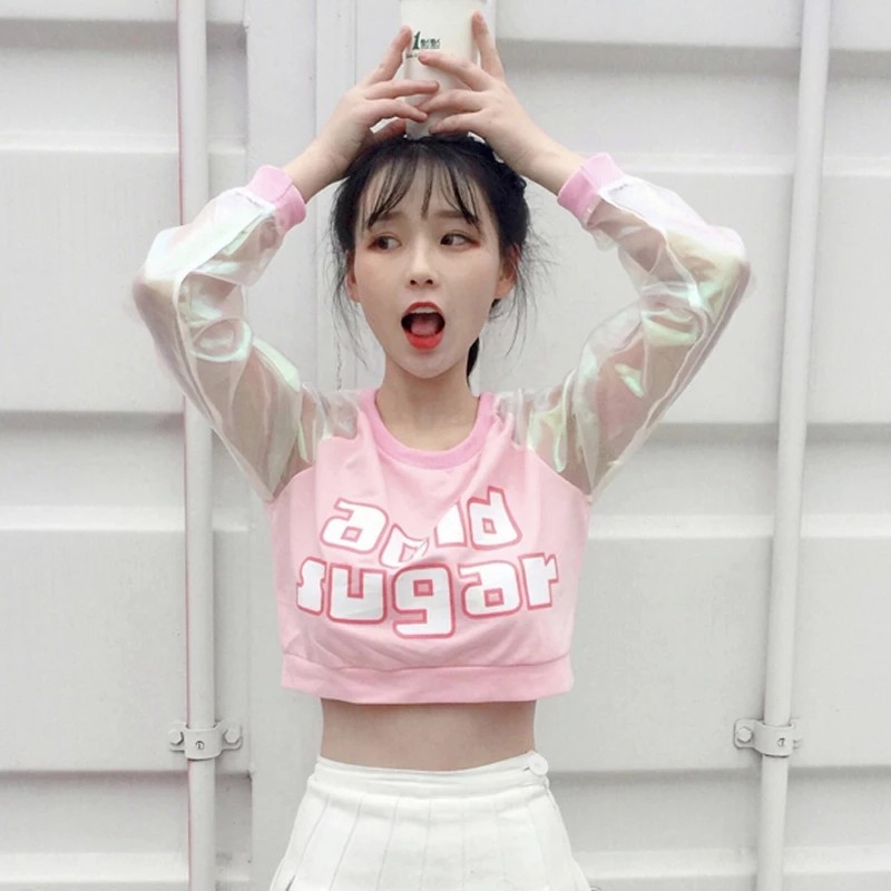 Korea Ulzzang Cute Crop Top Women S Fashion Clothes Tops On Carousell