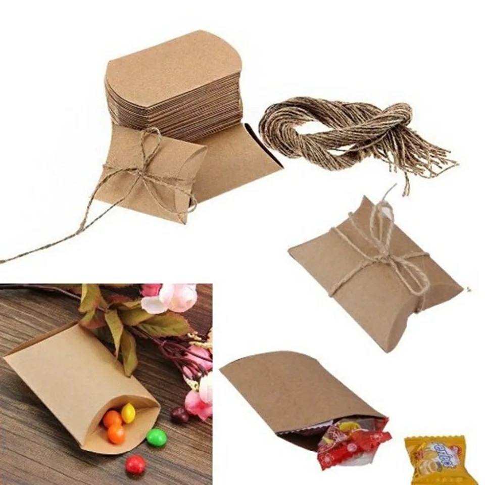 Kraft Paper Pouch Envelope Small Pocket with Jute String, Design & Craft, Craft Supplies & Tools