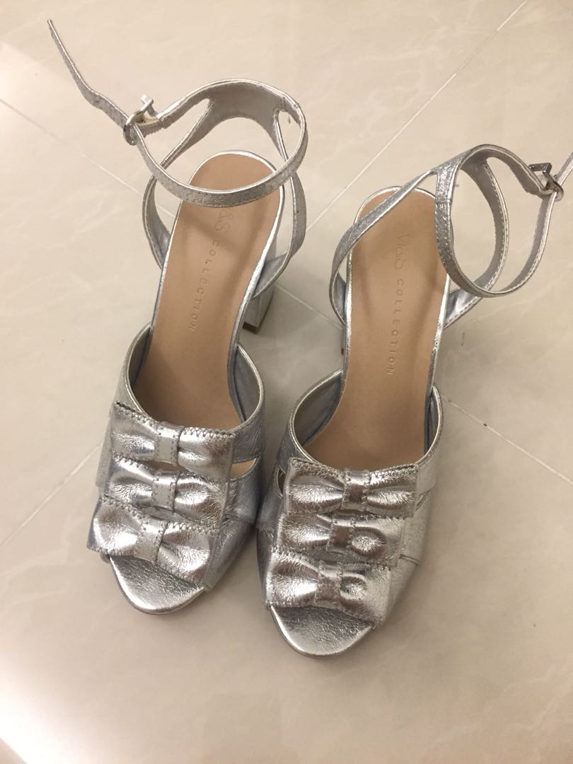 marks and spencer silver shoes