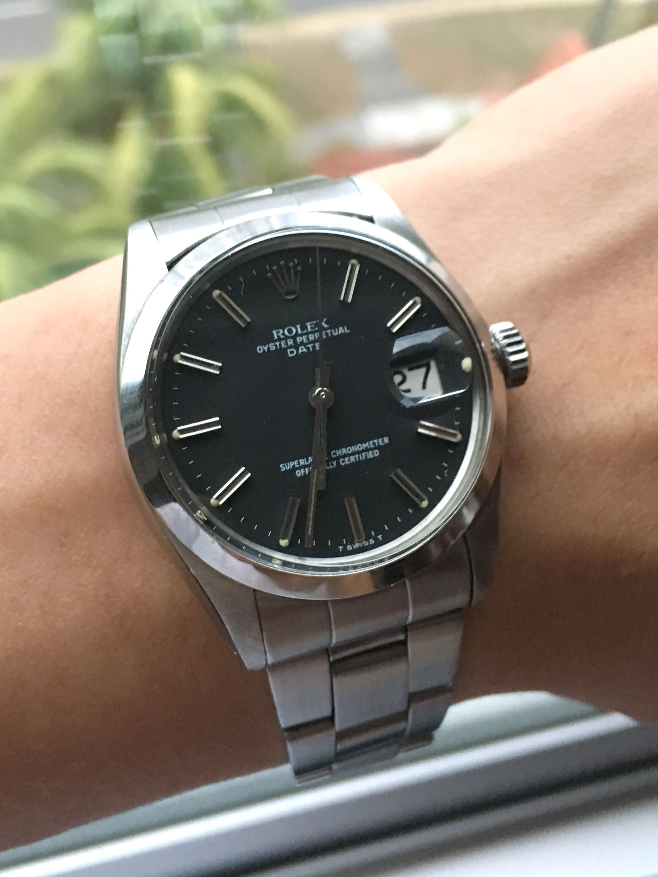 rolex date black