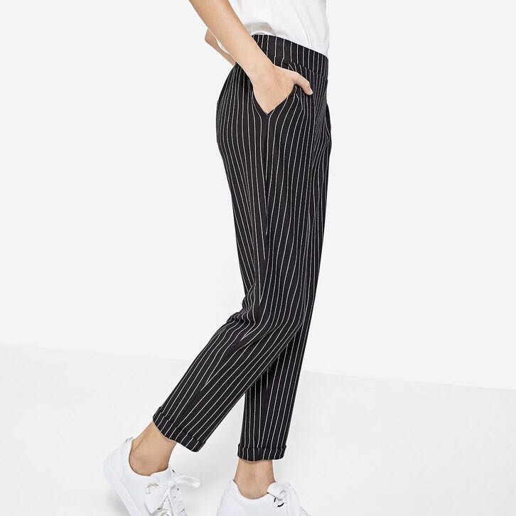 stradivarius striped trousers