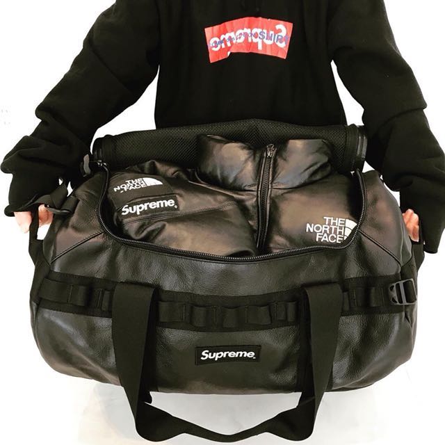 Supreme x The North Face Leather Bass Camp Duffle | Black, Men's