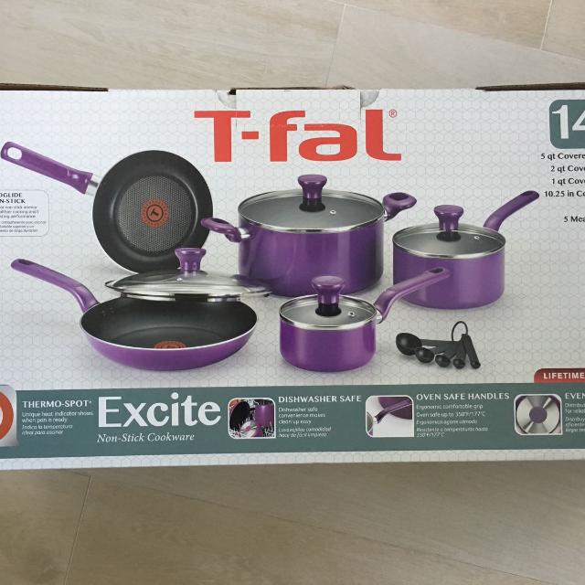 Tfal Tefal 全新100new 特福廚具套裝共14件, 傢俬＆家居, 廚具和餐具, 炊具及配件 Carousell
