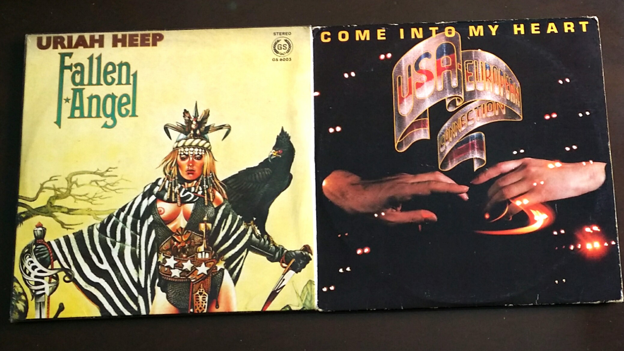 Uriah Heep Usa European Connection Fallen Angel Come Into My Heart Buy 1 Get 1 Free Vinyl Record Vintage Collectibles On Carousell