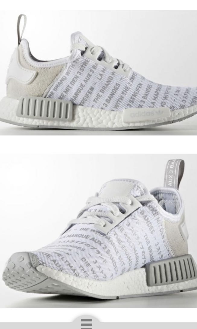 nmd r1 the brand with the three stripes white