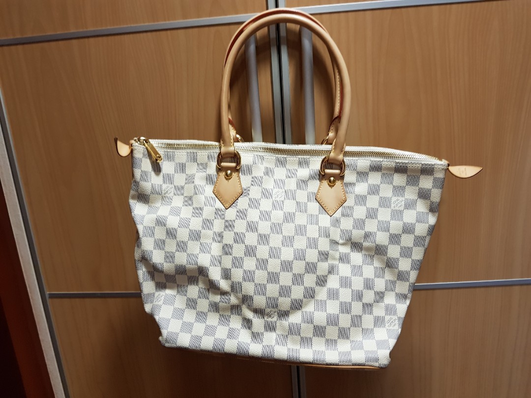 Authentic Louis Vuitton Damier Azur Saleya MM, Women's Fashion, Bags \u0026  Wallets, Purses \u0026 Pouches on Carousell