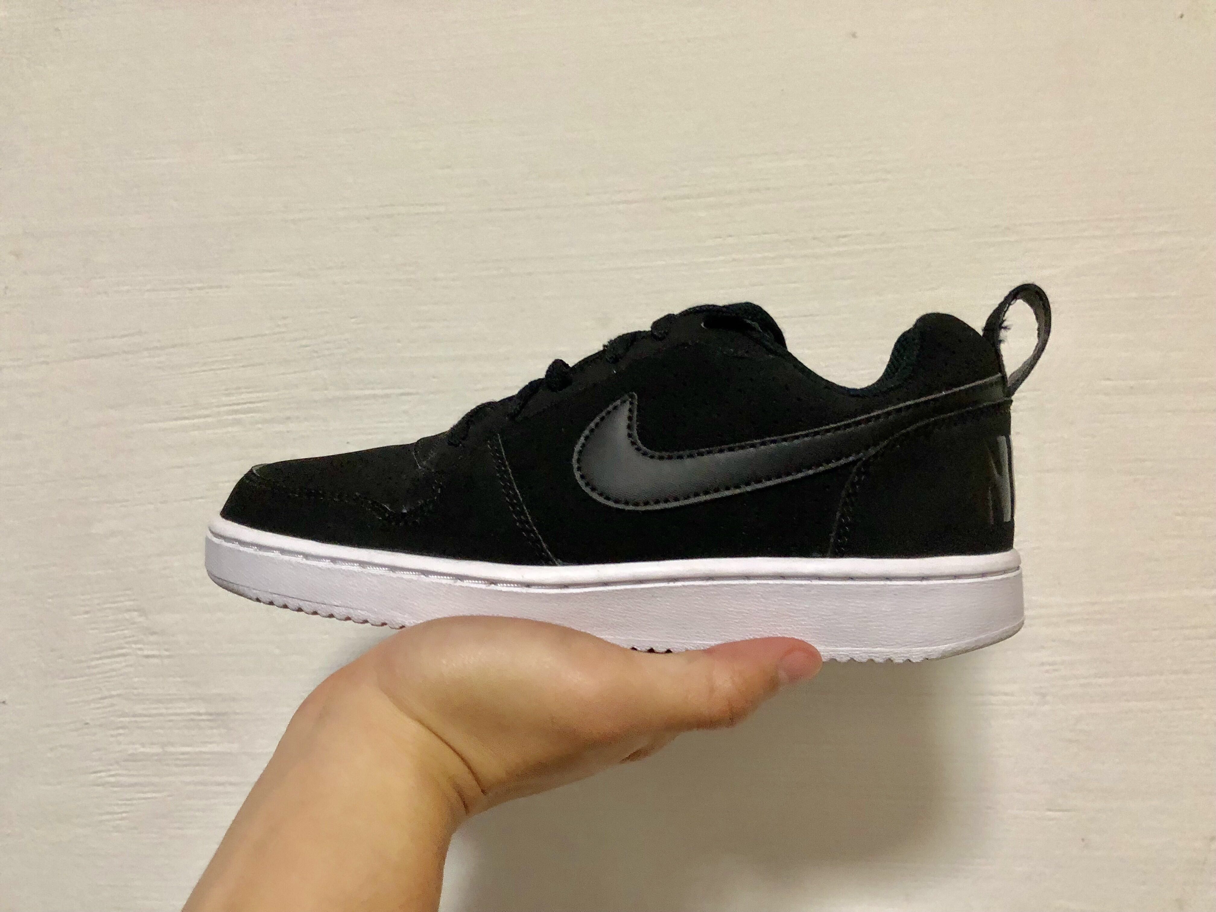 nike court borough low black sneakers