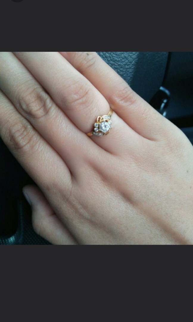 Cincin Permata Emas 585 Women S Fashion Jewellery On Carousell