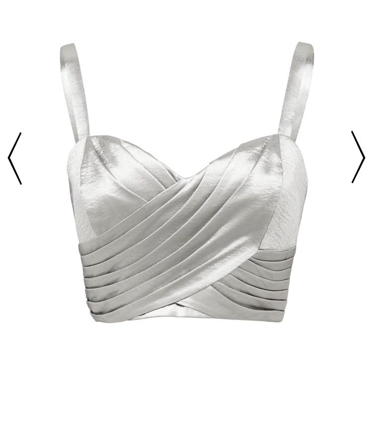 silver bustier top