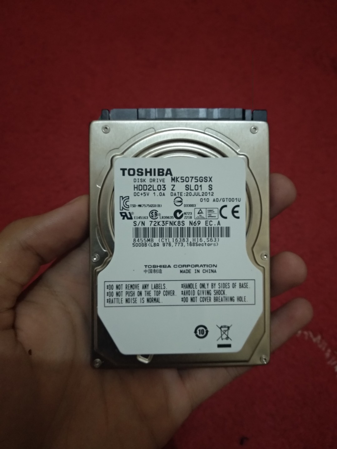 Hdd Internal Toshiba 500gb Sata 2 5 Inch Harddisk Notebook Elektronik Bagian Komputer Aksesoris Di Carousell