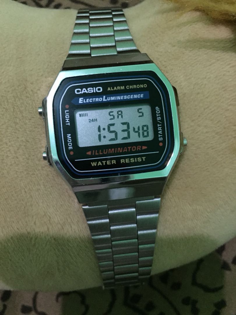 Jam casio silver 1572 A168 Ori jual cepet bagus bgt gak akan rugii, Fesyen  Wanita, Jam Tangan di Carousell