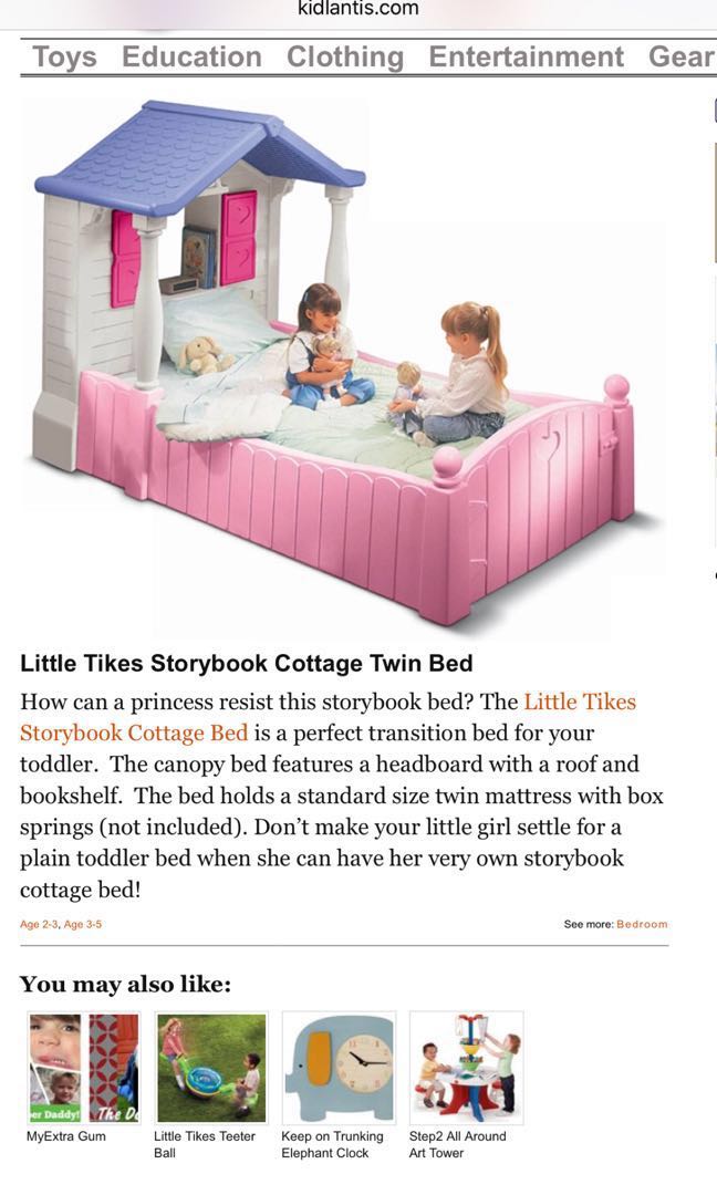 Little Tikes Storybook Cottage Twin Bed Super Singgle Mainan