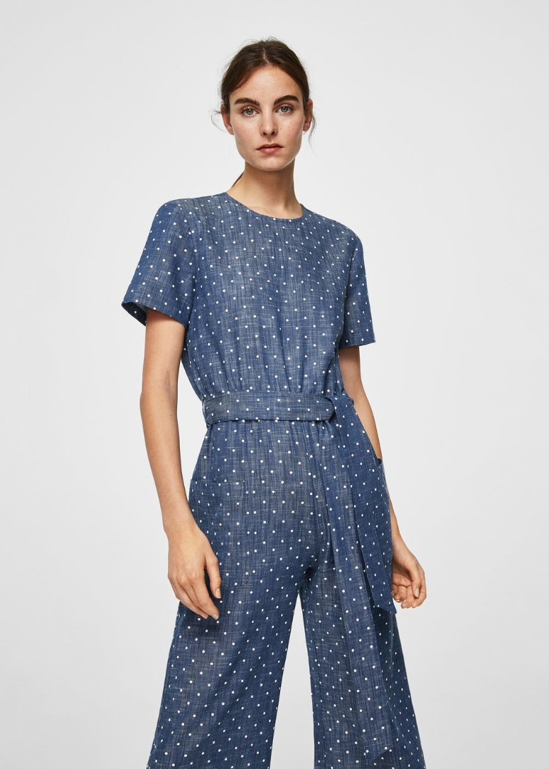 mango polka dot jumpsuit