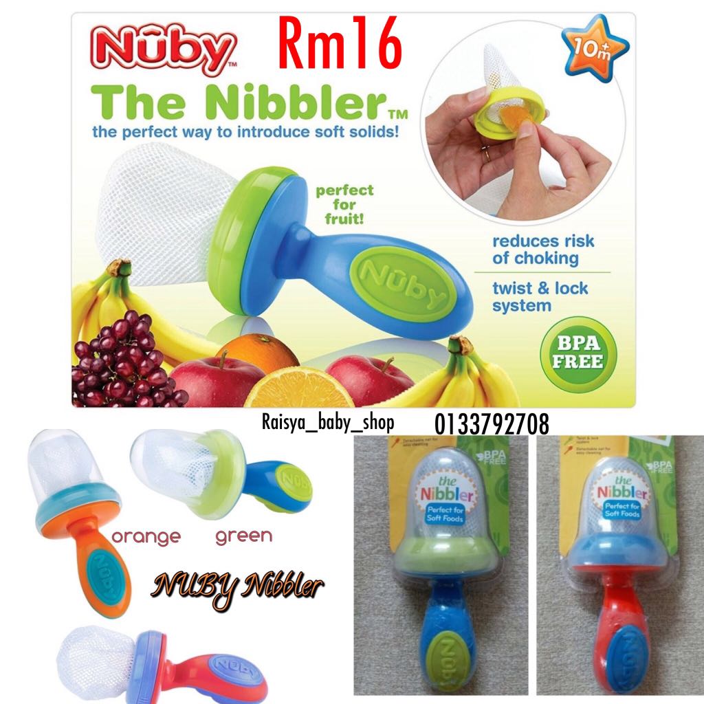 Nuby Nibbler Baby Fruit Feeder Bayi Kanak Kanak Perlengkapan