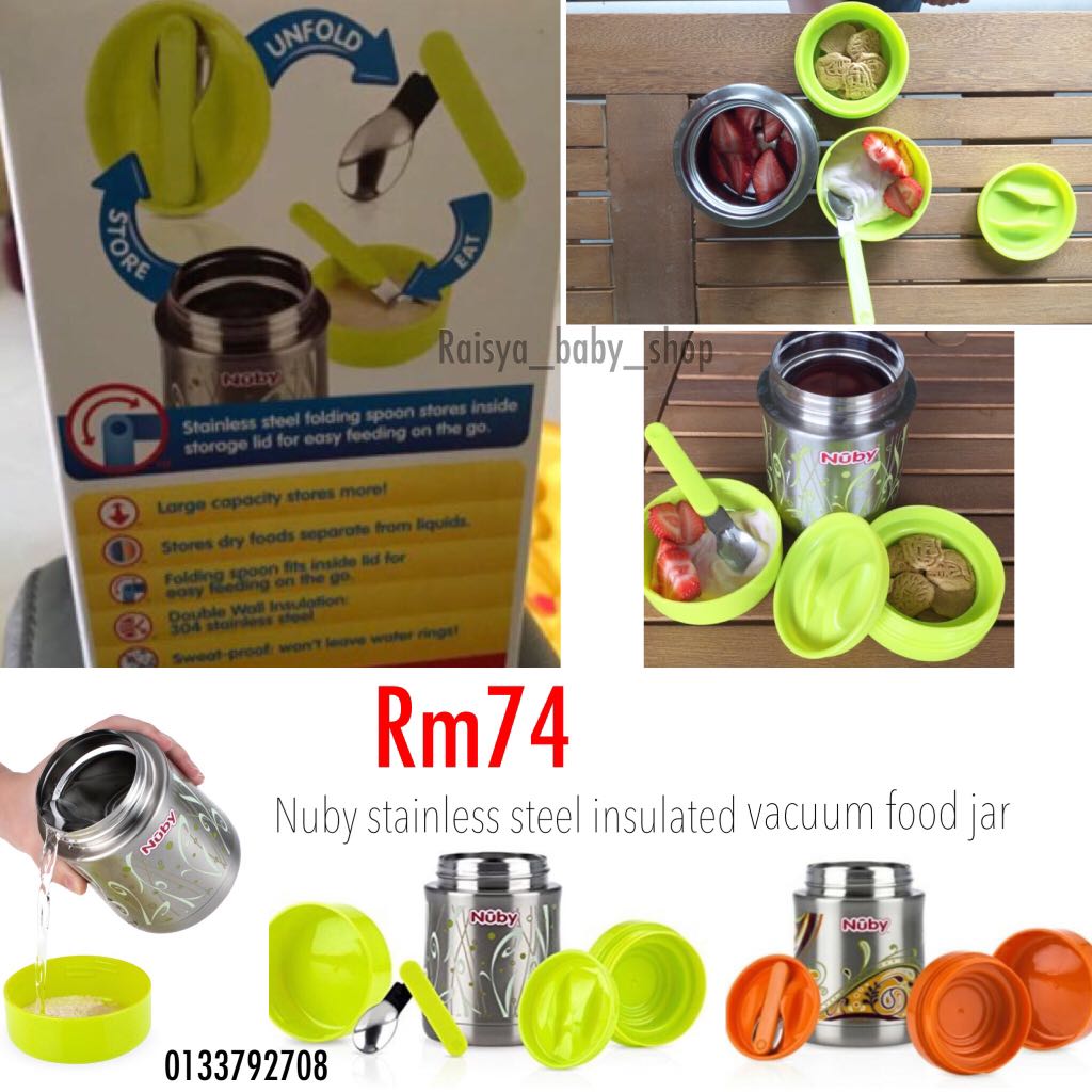 Nuby stainless steel food jar clearance