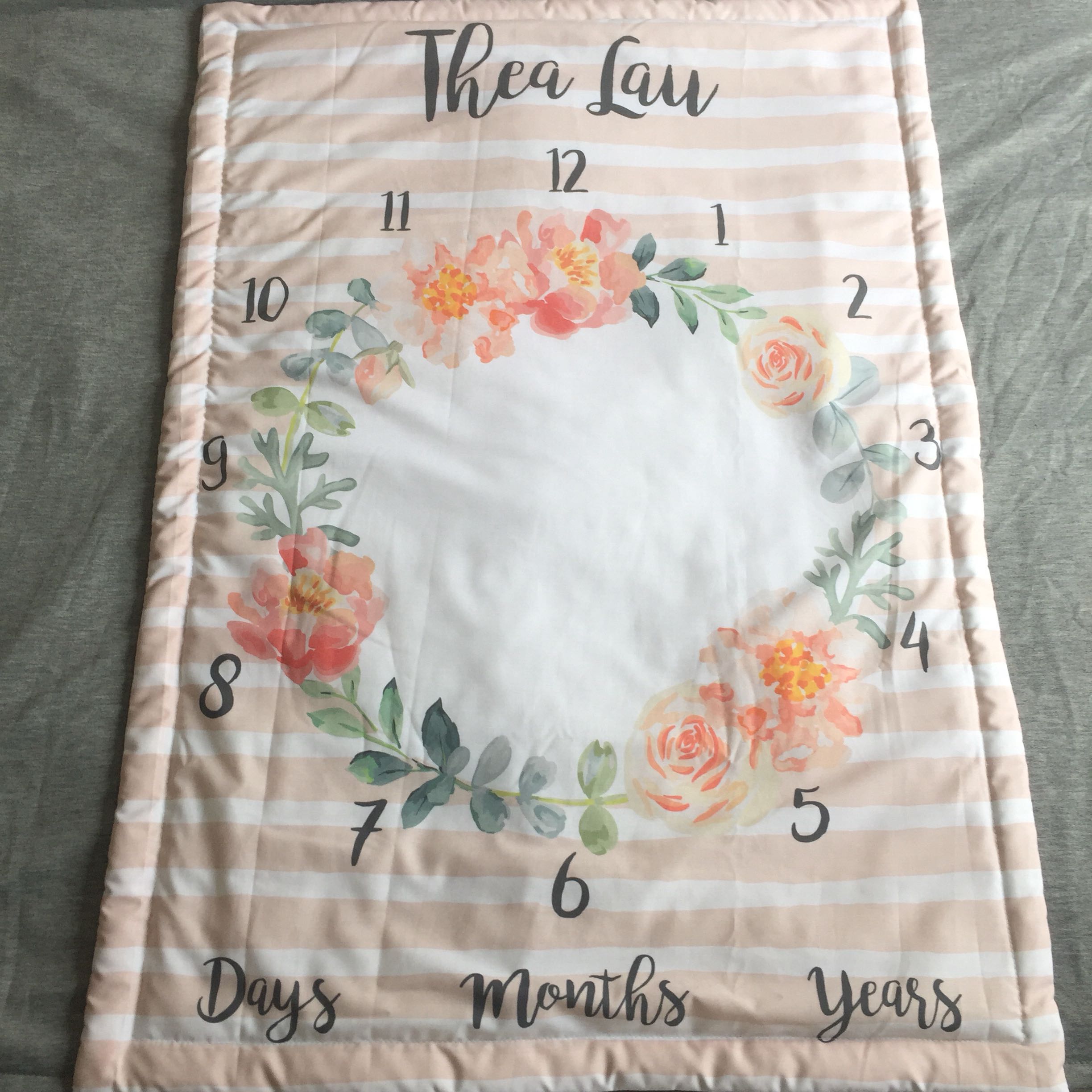 personalised milestone blanket