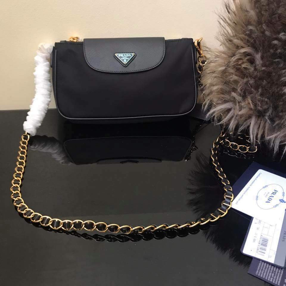 prada clutch with chain