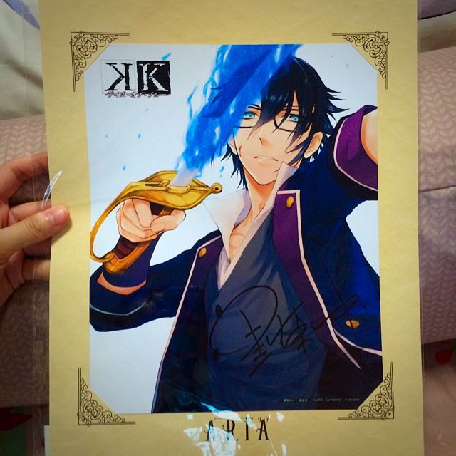 Project K Anime Autographed Fushimi Saruhiko Big Bromide