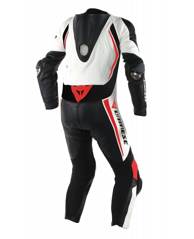 Size 56 DAINESE LAGUNA SECA D1 PERFORATED BLACK WHITE RED 1 PIECE