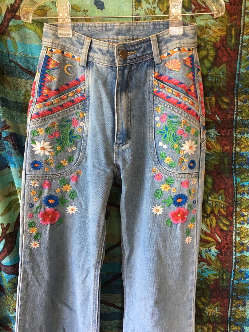 Spell And The Gypsy Byron Bay Denim Embroidered Flares Women S