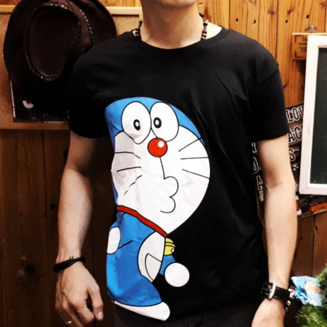 Unisex I Baju Kaos Atasan Distro Gambar Logo Kartun Doraemon I