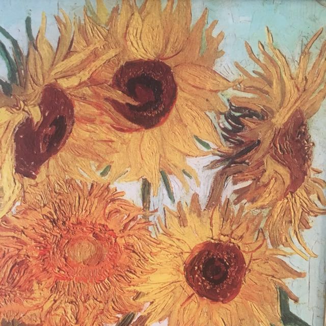 Van Gogh Sunflowers Canvas Print in Gold Frame, Furniture & Home Living