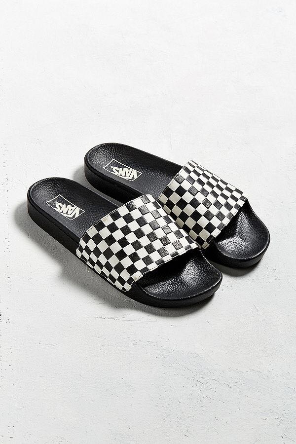 van checkerboard sandals