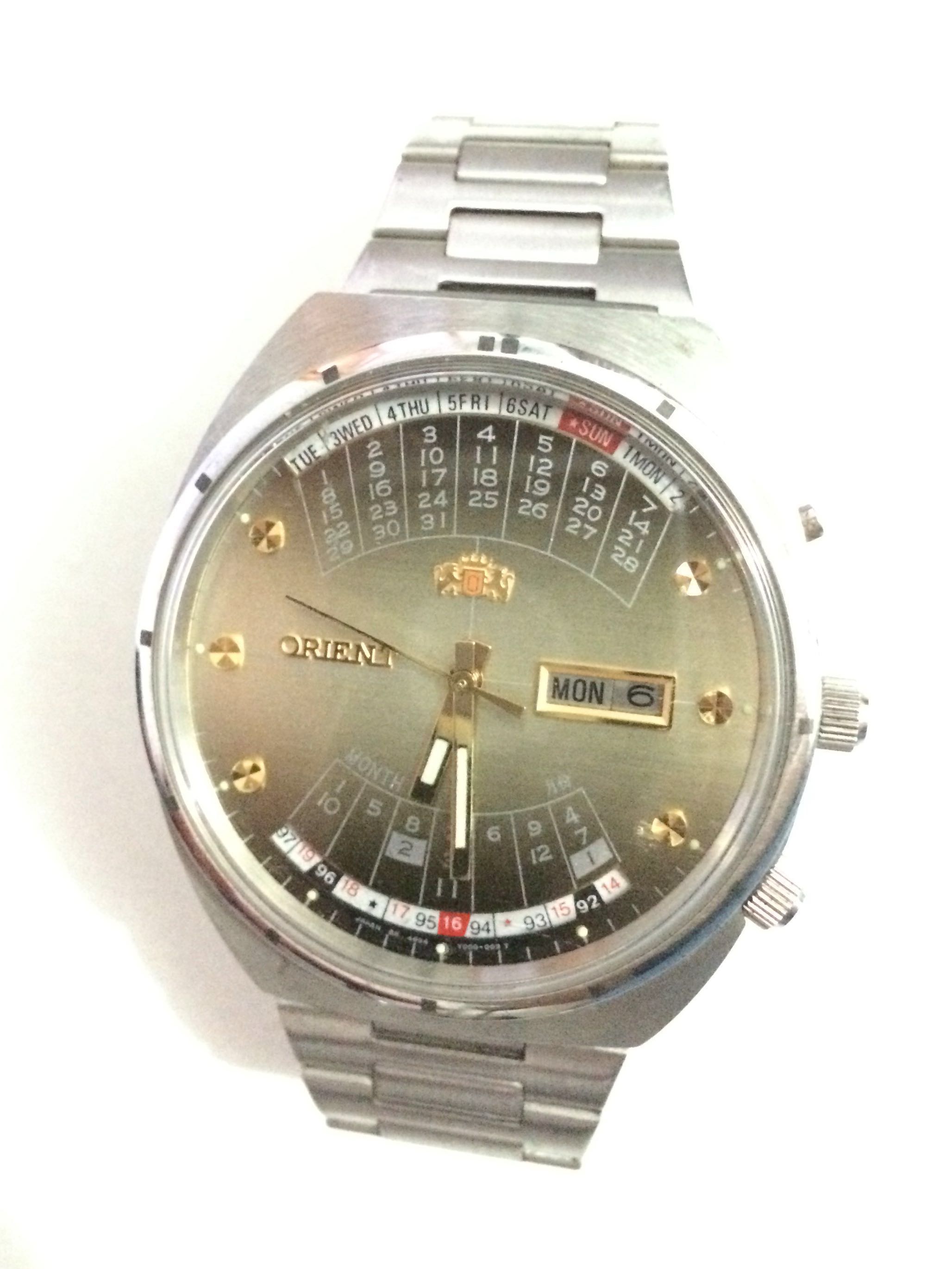 Vintage Perpetual Calendar Watch Orient, Luxury, Watches on Carousell