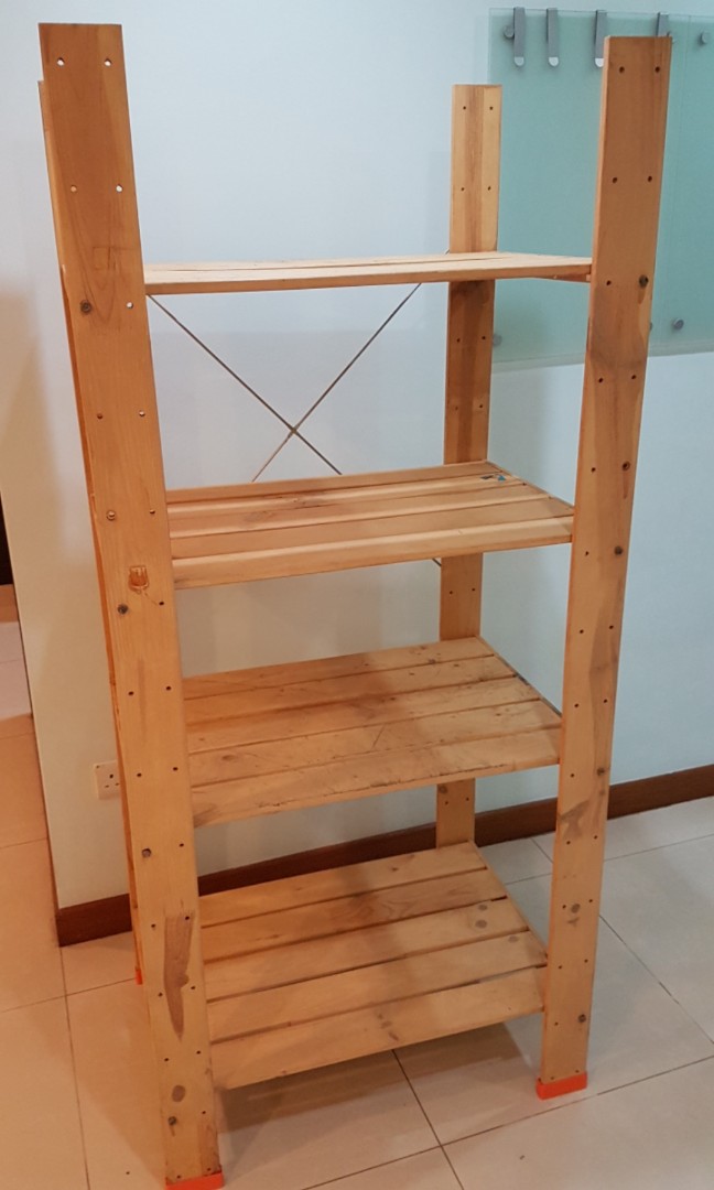 Wooden Rack x 3, Furniture & Home Living, Furniture, Shelves, Cabinets ...