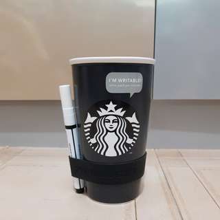 Starbucks Porcelain Black Writable Hot Drink Tumbler