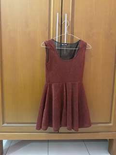 Red mini dress