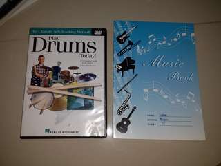 Music book $ drums dvd