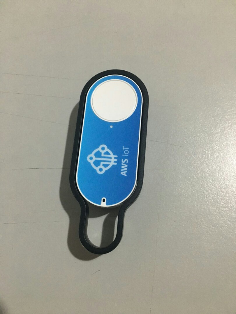 Amazon echo dot + AWS IoT button (Category: Entertainment Systems & Smart Home Devices) located in Singapore. Submitted by jimraynor (Listing ID 169904670, Image 3). Description: Selling Amazon dot and the AWS IoT button together. Separately, dot for $50, button for $20.