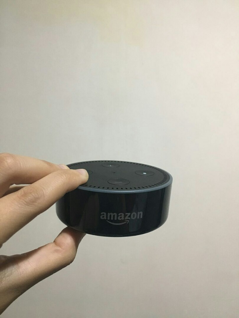 Amazon echo dot + AWS IoT button (Category: Entertainment Systems & Smart Home Devices) located in Singapore. Submitted by jimraynor (Listing ID 169904670, Image 1). Description: Selling Amazon dot and the AWS IoT button together. Separately, dot for $50, button for $20.