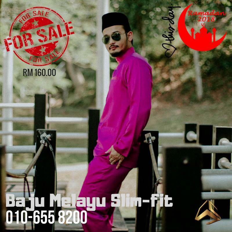 Baju melayu best sale slim fit 2018