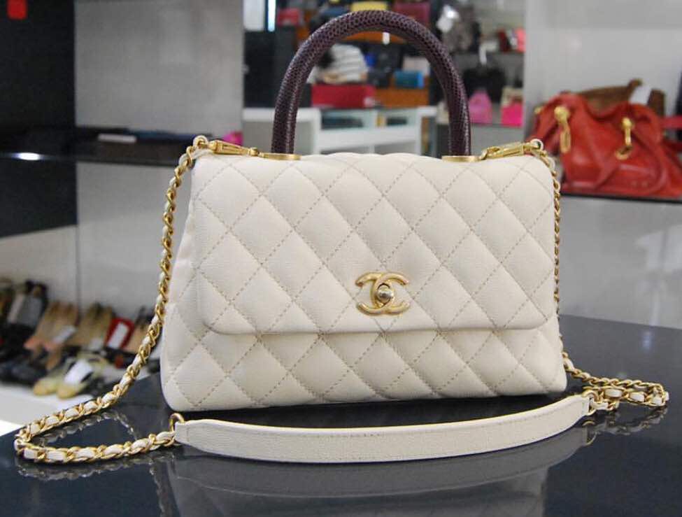 Chanel Coco Handle Mini Ivory with GHW